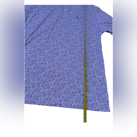 RHOBACK Men’s Performance Polo Sz XL American Icons USA White Golf Stretch Shirt - Picture 10 of 11